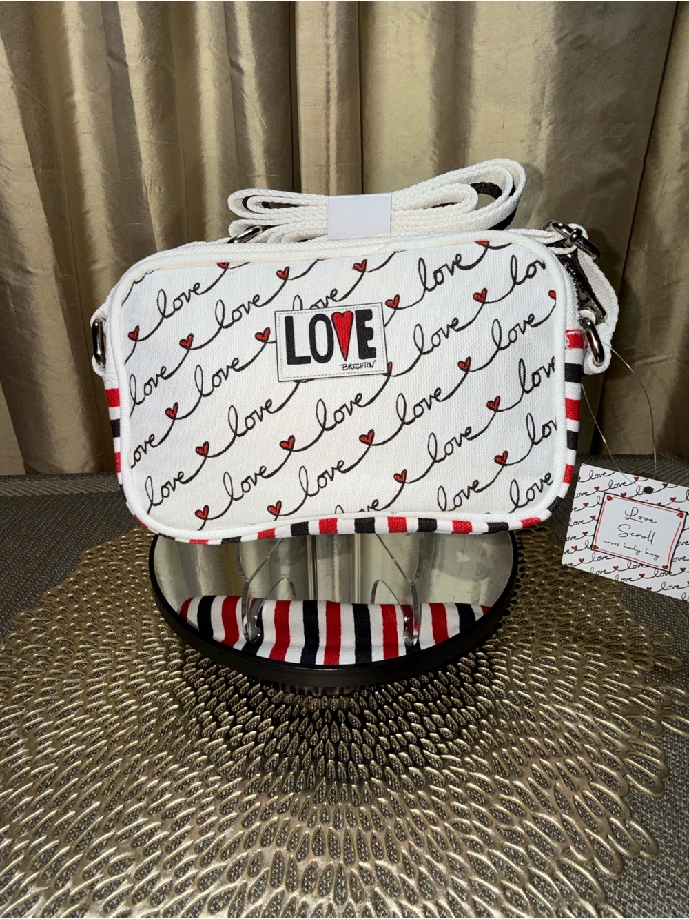 Brighton Love Scroll Crossbody Bag